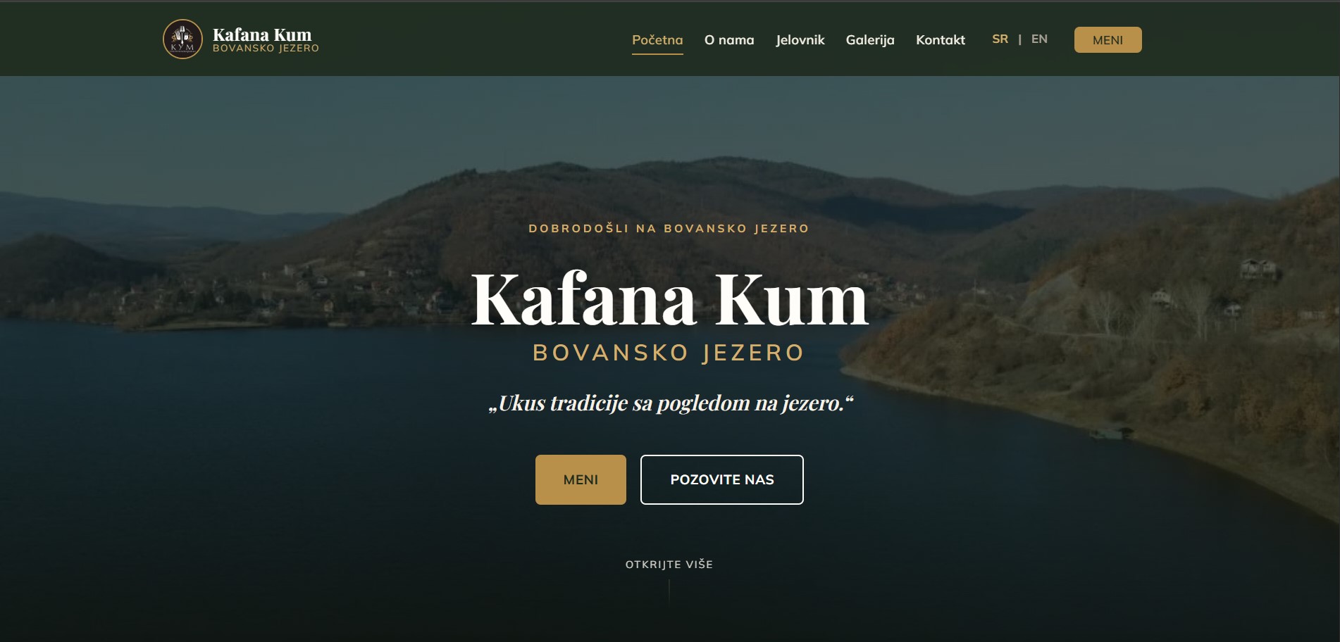 Kafana Kum restaurant website